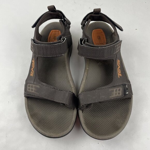 Teva Minam Sandals Men's Size 8 4289 Brown Open Toe Hook And Loop Closure Trail - Picture 9 of 9